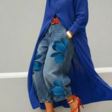 Maud – Linen and Denim Floral Shirt Dress