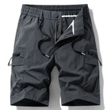 Drawstring Nylon Cargo Shorts