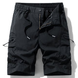 Drawstring Nylon Cargo Shorts