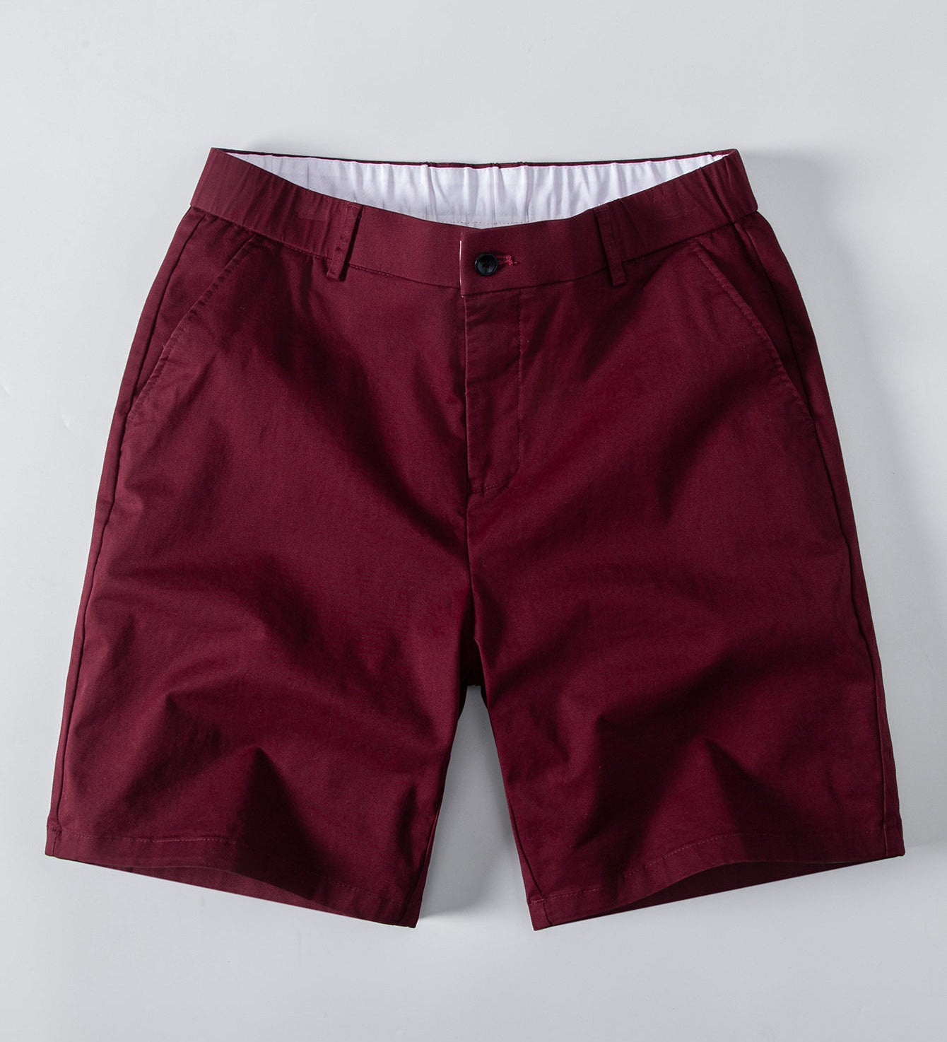 Elastic Waist Chino Shorts