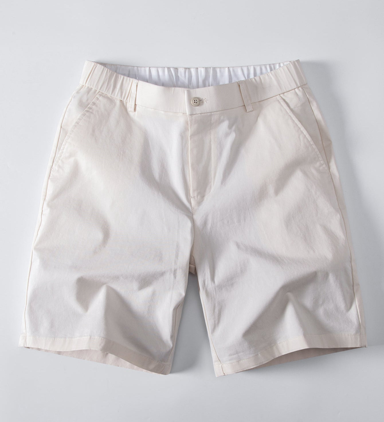 Elastic Waist Chino Shorts