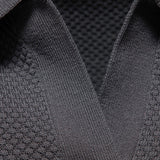 Pineapple Texture Knit V Neck Polo