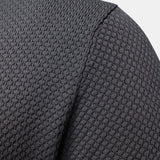 Pineapple Texture Knit V Neck Polo
