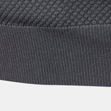 Pineapple Texture Knit V Neck Polo