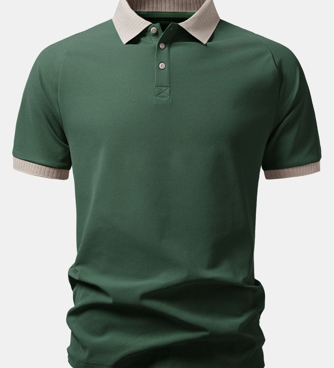 Contrast Raglan Sleeve Polo