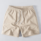 Crinkle Textured Drawstring 5" Shorts