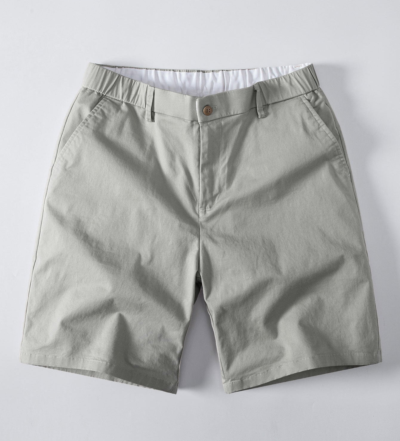Elastic Waist Chino Shorts