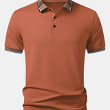 Contrast Striped Collar Polo