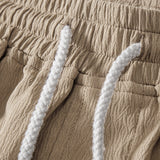 Crinkle Textured Drawstring 5" Shorts