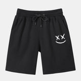 Smiley Print Mid Length Shorts