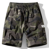 Camouflage Drawstring Cargo Shorts