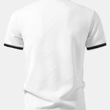 Contrast Trim Stripe Jacquard Polo