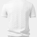 Twist Jacquard V Neck Polo