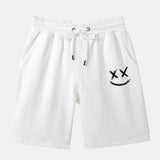 Smiley Print Mid Length Shorts
