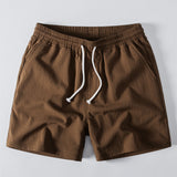 Crinkle Textured Drawstring 5" Shorts