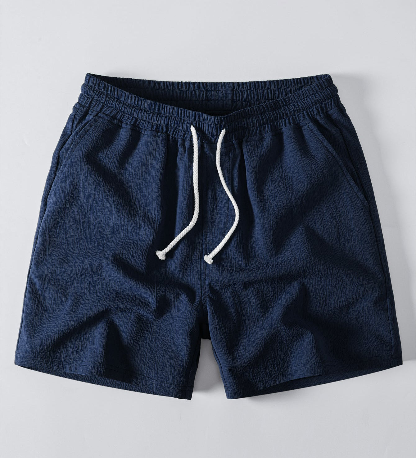 Crinkle Textured Drawstring 5" Shorts
