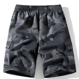 Camouflage Drawstring Cargo Shorts