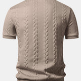 Twist Jacquard V Neck Polo