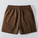 Crinkle Textured Drawstring 5" Shorts