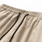 Solid Color Cargo Drawstring Shorts