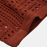 Crochet  V Neck Polo Shirt
