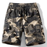 Camouflage Drawstring Cargo Shorts