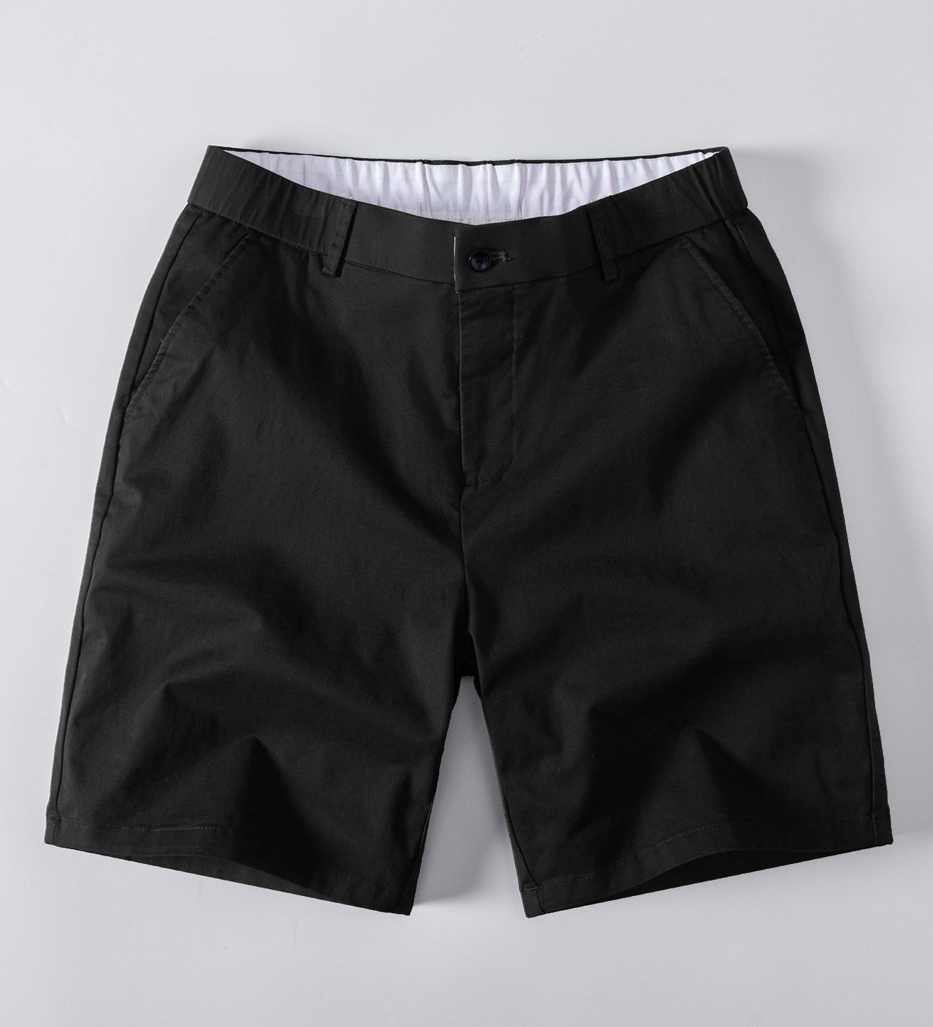 Elastic Waist Chino Shorts