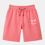Smiley Print Mid Length Shorts