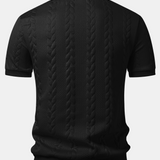 Twist Jacquard V Neck Polo