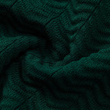 Texture Contrast Knitted V Neck Polo Shirt