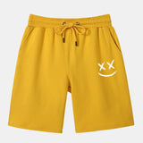 Smiley Print Mid Length Shorts