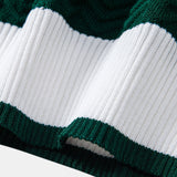 Texture Contrast Knitted V Neck Polo Shirt