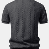 Twist Jacquard V Neck Polo