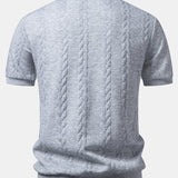Twist Jacquard V Neck Polo