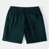 Ethnic Geometric Jacquard Patchwork Corduroy Shorts