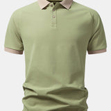 Contrast Raglan Sleeve Polo