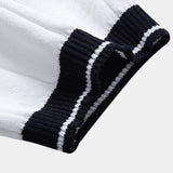Contrast Trim Ribbed Johnny Collar Knit Polo