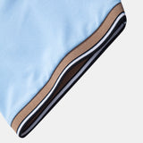 Contrast Striped Collar Polo