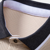 Contrast Trim Stripe Jacquard Polo