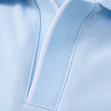Contrast Trim Johnny Collar Polo