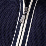 Contrast Trim Zipper Polo