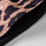 Leopard Print Patchwork 6" Shorts