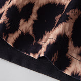 Leopard Print Patchwork 6" Shorts